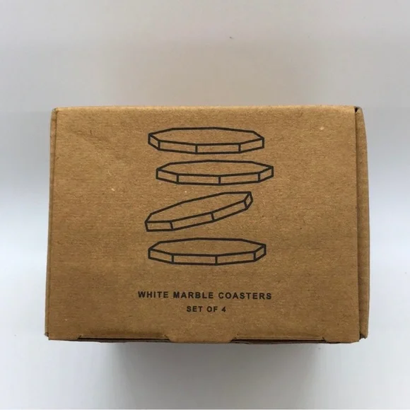 Zeal Living Marble Geo Coasters - Set of 4 - Picture 6 of 6